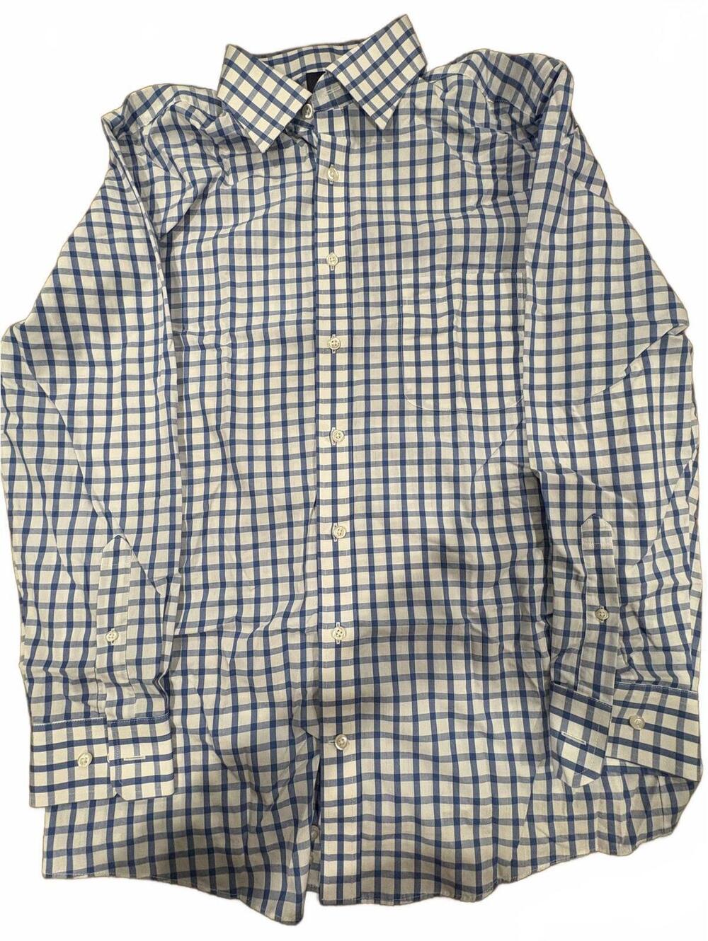 Stafford Travel Easy Care Broadcloth Fitted Men's Dress Shirt Size 15.5 32-33